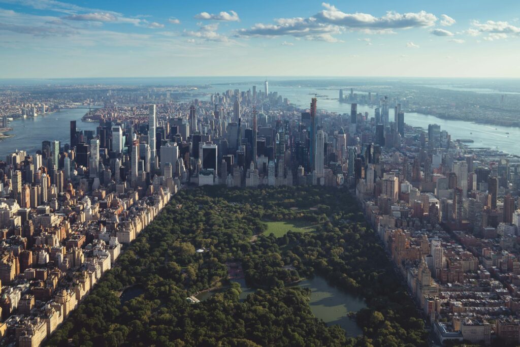 Aerial view of New York Central Park